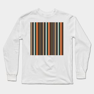 Vertical stripes in retro colors Long Sleeve T-Shirt